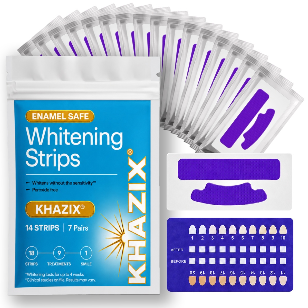 Teeth Whitening Street - 7 pairs Teeth Whitening Strips for