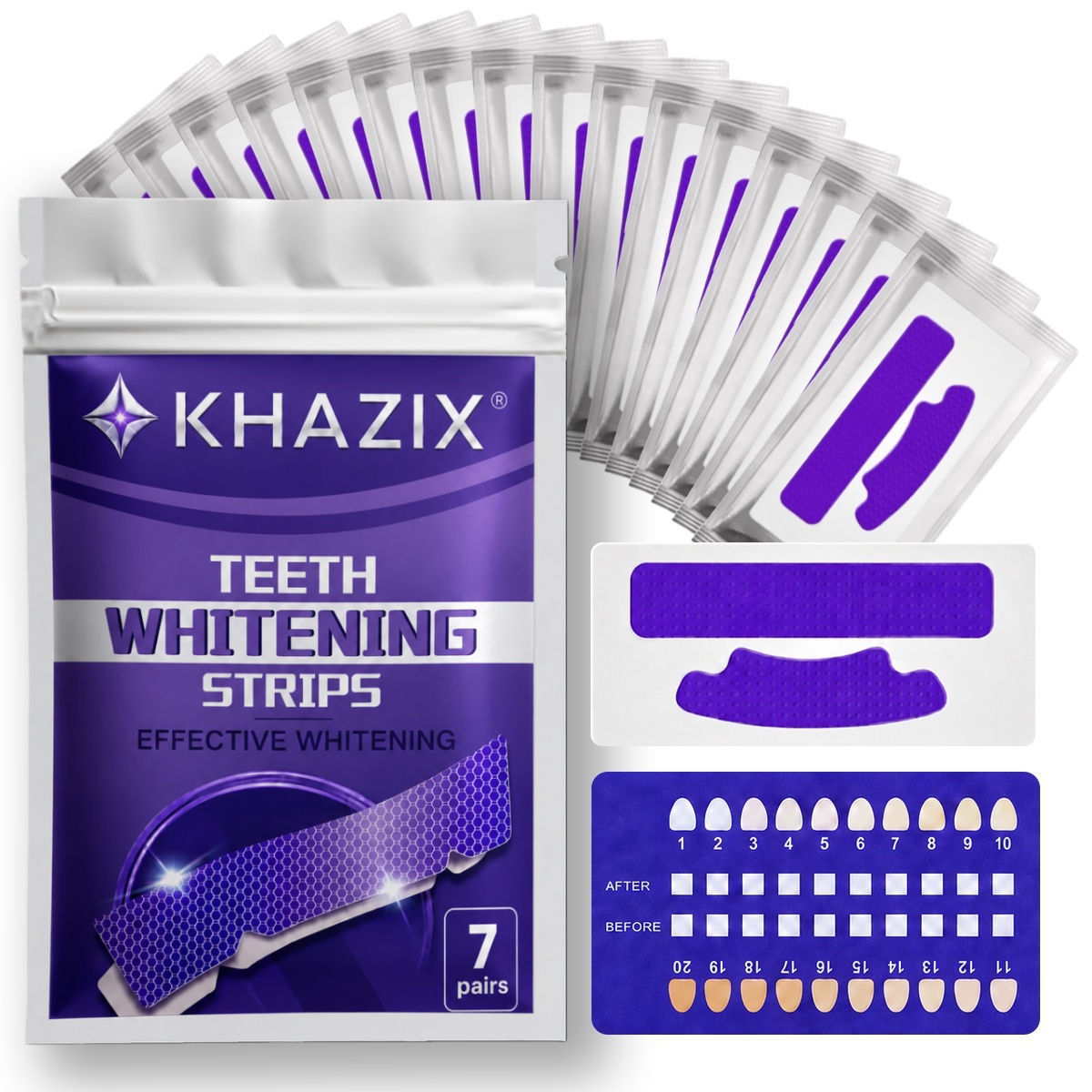 Teeth Whitening Street - 1/7 pairs Teeth Whitening Strips for