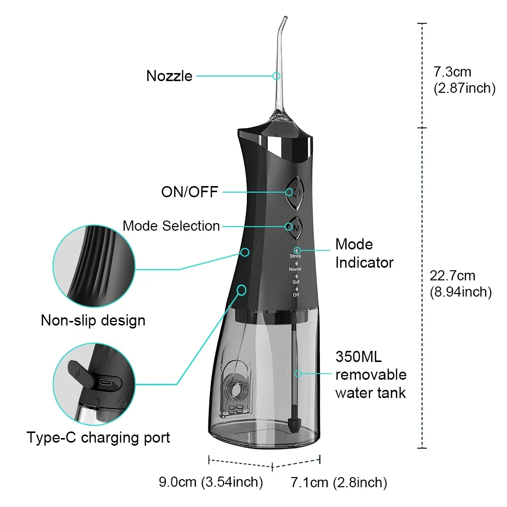 Portable Rechargeable Oral Irr - Water Flosser Cordless review and price