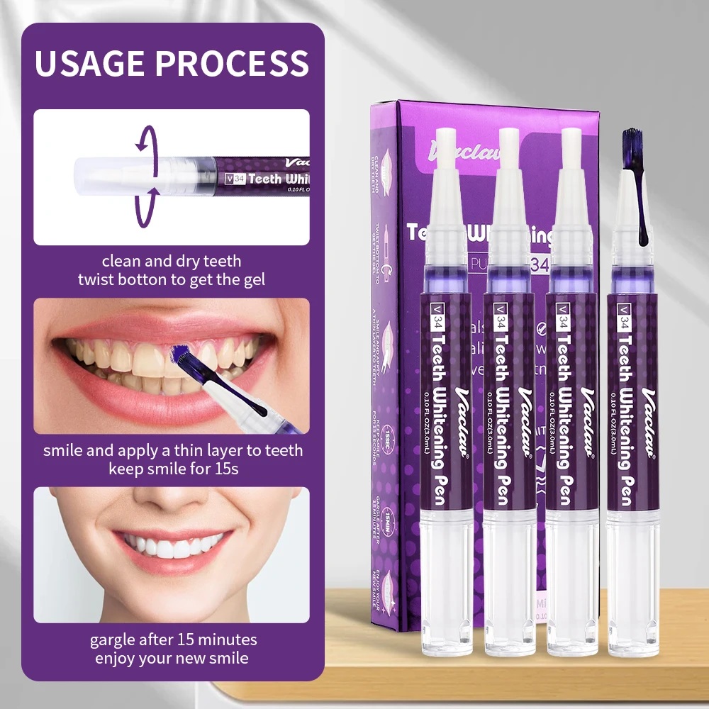 Vaclav V34 Purple teeth whiten - Teeth Whitening Singapore review and price